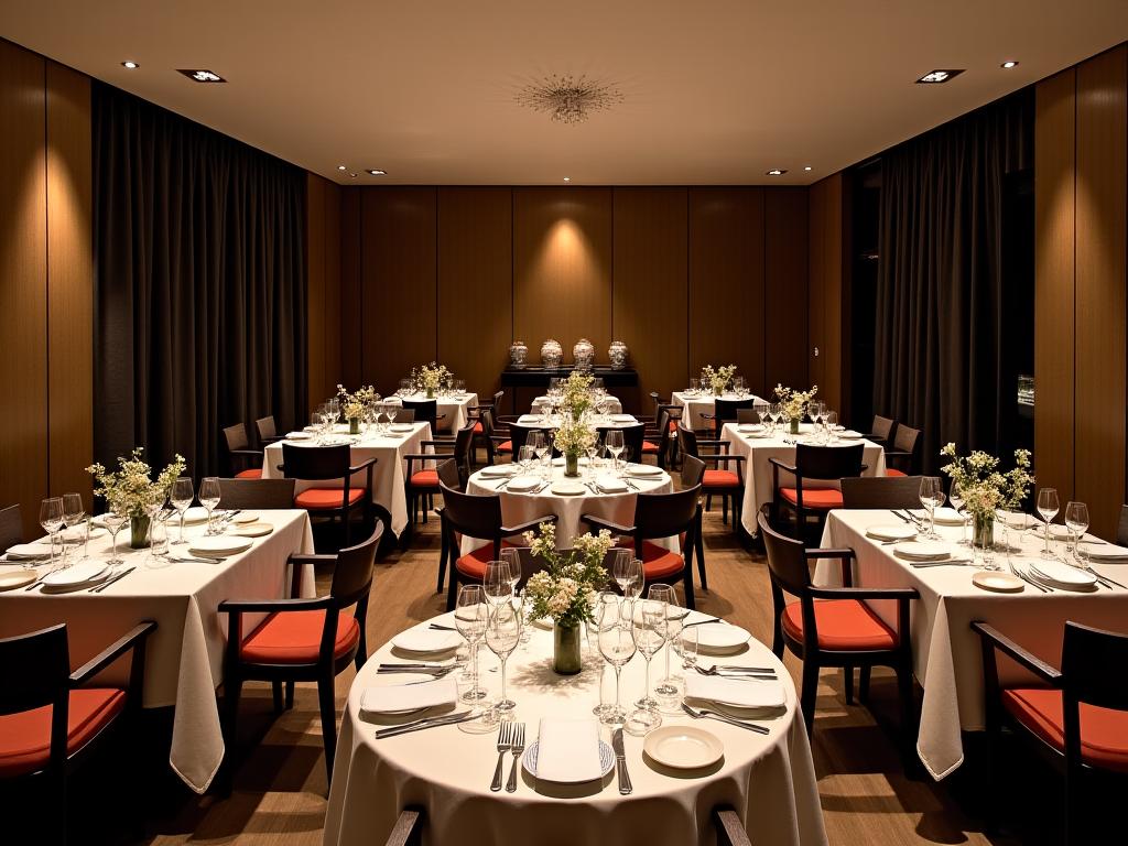 La sala privata del ristorante allestita per un evento